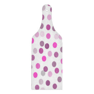 Classic Pink Polka Dots on White  Cutting Board