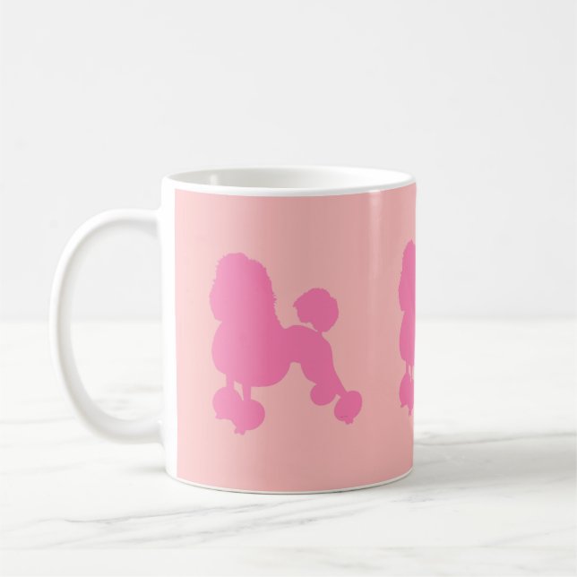 Classic Pink Poodle Coffee Mug  (Left)