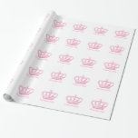 Classic Pink Princess Crown Wrapping Paper<br><div class="desc">Cute illustration of a pink crown makes the perfect invitation, throw pillow, or iPhone case for the princess, queen bee, or even the drag queen! Add your own text in any font or colour for added drama. Play with background colours too! We also offer this very popular design on postage,...</div>