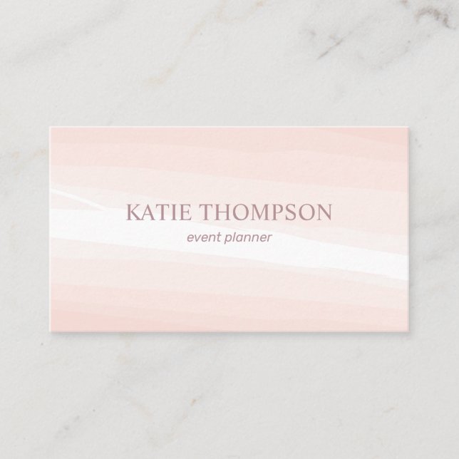 Classic Pink Watercolour Business Card (Front)