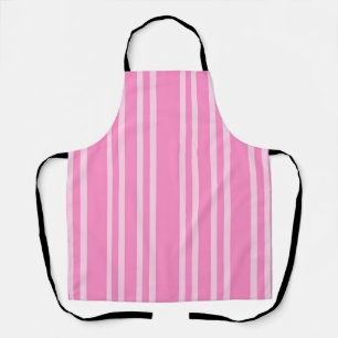 Classic Pink White Stripe Pattern Apron