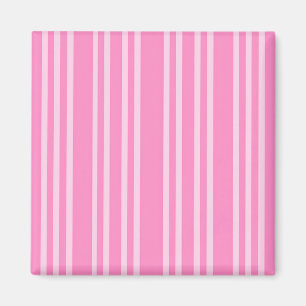 Classic Pink White Stripe Pattern Magnet