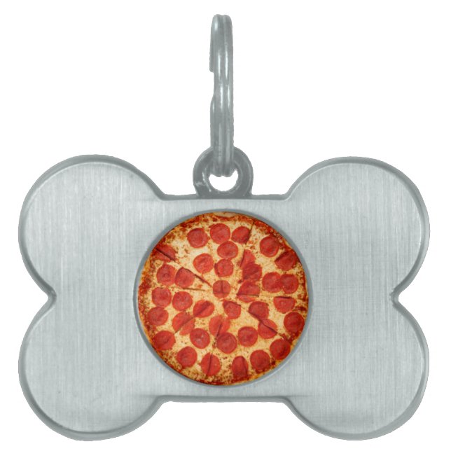 classic pizza lover pet ID tag (Front)