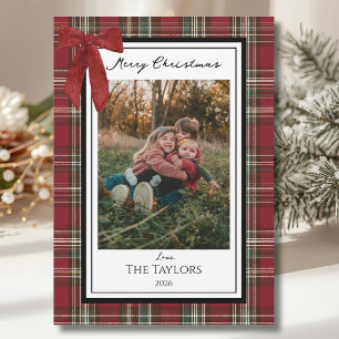Classic Plaid Christmas Photo Holiday Card
