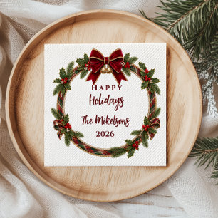 Classic Plaid Christmas Tartan Elegance Napkin