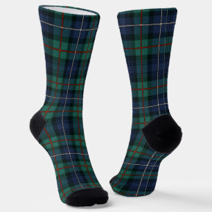 Classic Plaid Clan Robertson Green Tartan Socks