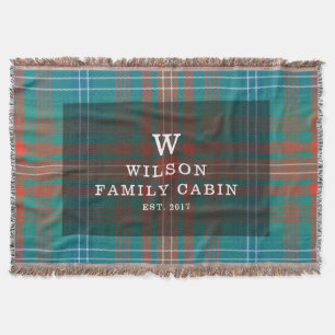 Classic Plaid Clan Wilson Rustic Tartan Throw Blanket