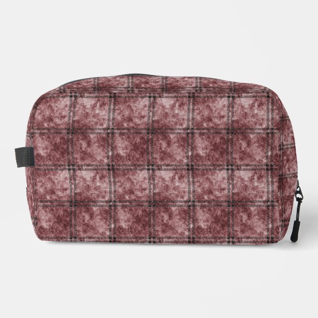 Classic Plaid Cosmetic Dopp Kit (Front)