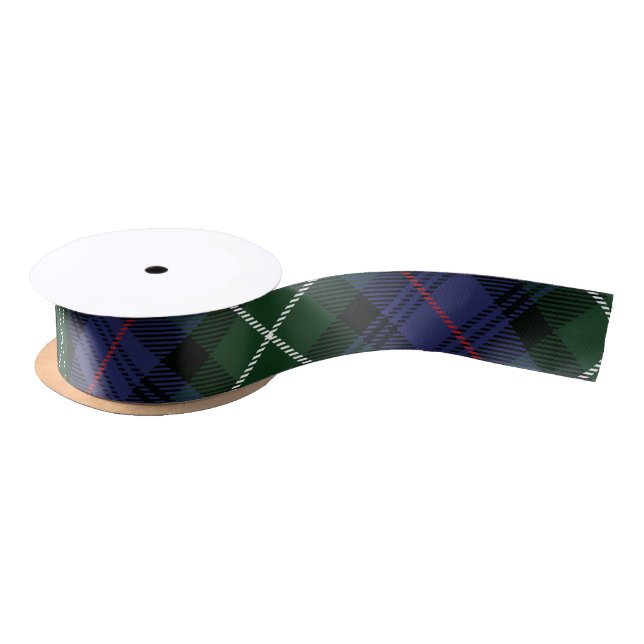 Classic Plaid Green Rustic MacKenzie Tartan Satin Ribbon (Spool)