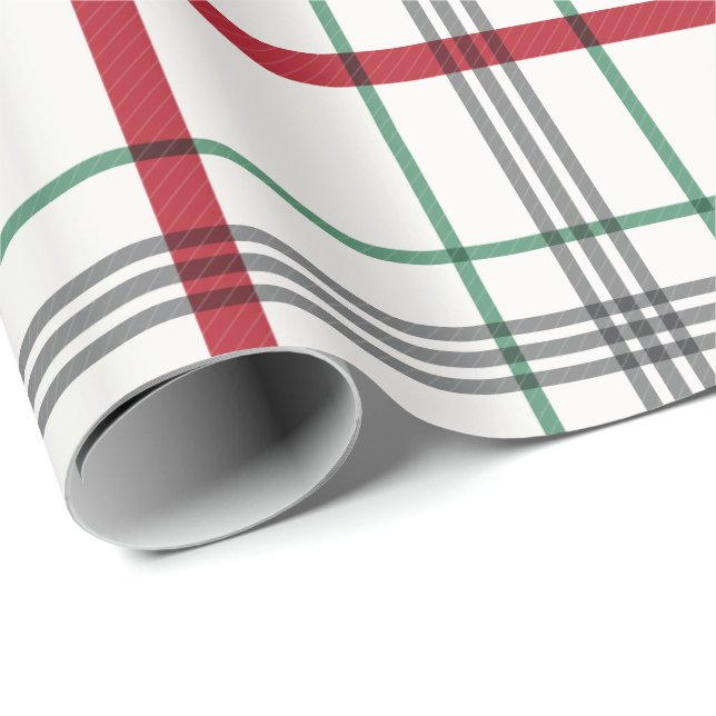 Classic plaid holiday gift wrap (Roll Corner)