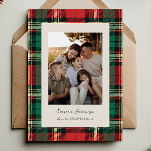 Classic Plaid Holiday Photo Card