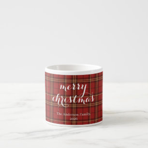 Classic Plaid Merry Christmas Festive - Espresso Cup