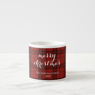 Classic Plaid Merry Christmas Festive -  Espresso Cup