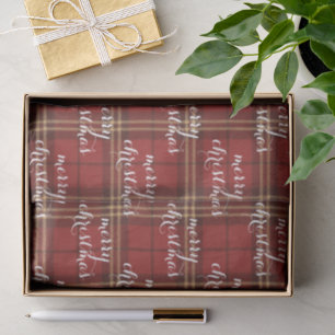Classic Plaid Merry Christmas Festive - Tissue Paper
