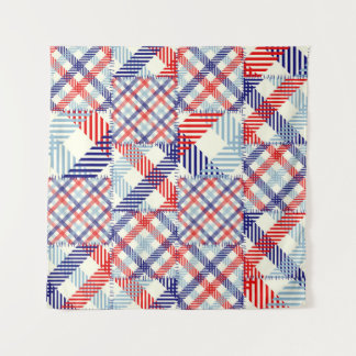 Classic Plaid Patchwork: Squares Pattern Tapestry