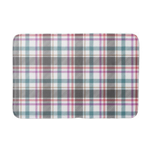 Classic Plaid Pattern Bath Mat