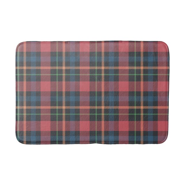 Classic Plaid Pattern Bath Mat (Front)