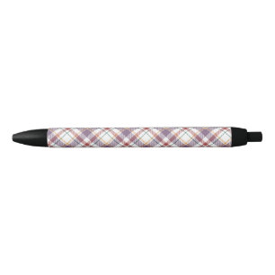 Classic Plaid Pattern Black Ink Pen