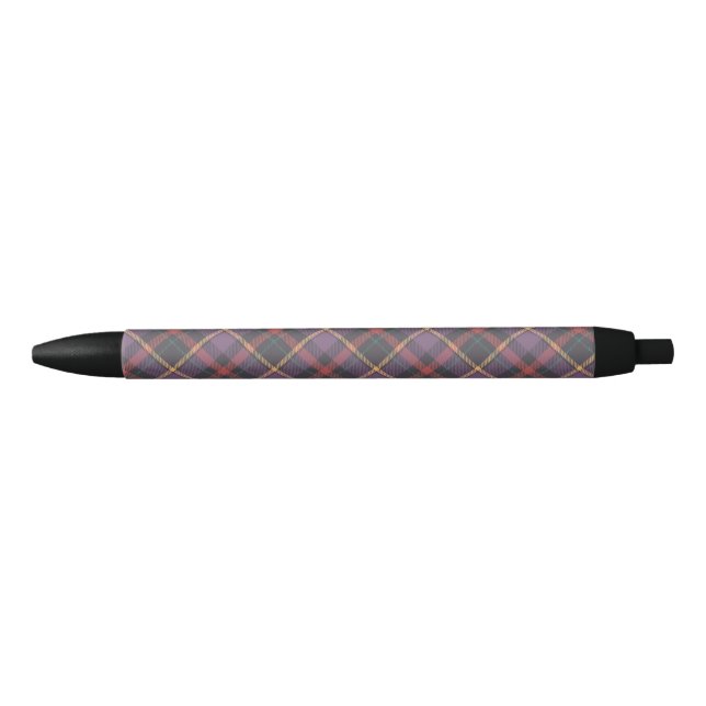 Classic Plaid Pattern Black Ink Pen (Front)