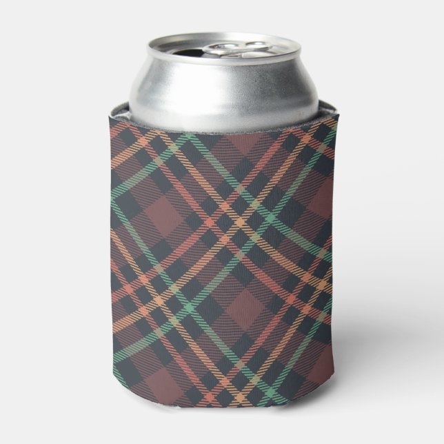 Classic Plaid Pattern Can Cooler (Can Front)