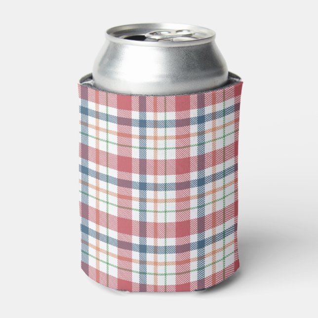 Classic Plaid Pattern Can Cooler (Can Front)