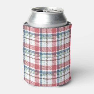 Classic Plaid Pattern Can Cooler