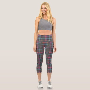 Classic Plaid Pattern Capri Leggings