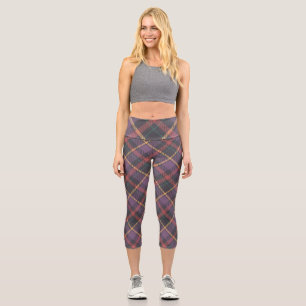 Classic Plaid Pattern Capri Leggings