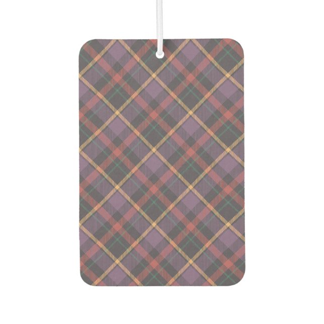 Classic Plaid Pattern Car Air Freshener (Front)