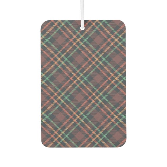 Classic Plaid Pattern Car Air Freshener (Front)