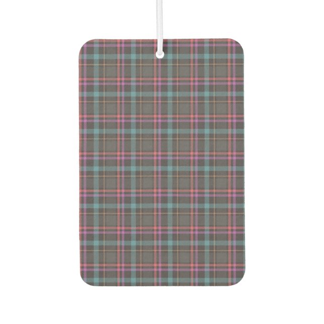 Classic Plaid Pattern Car Air Freshener (Front)