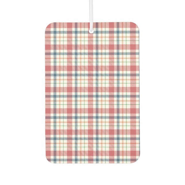 Classic Plaid Pattern Car Air Freshener (Front)