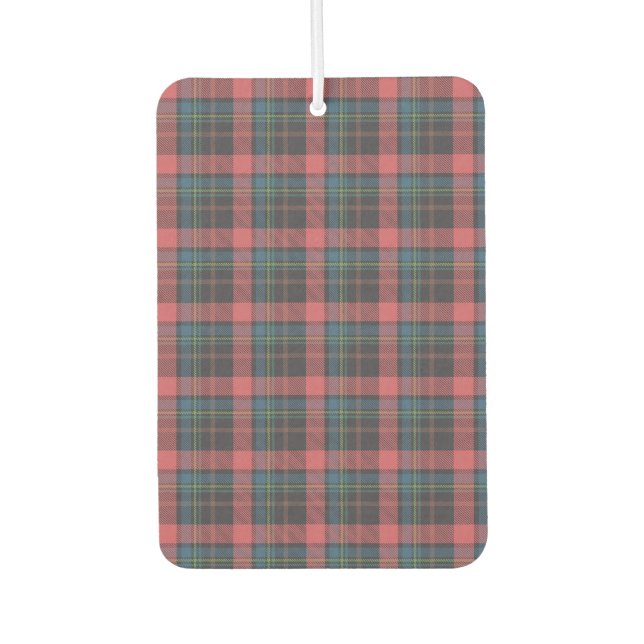 Classic Plaid Pattern Car Air Freshener (Front)