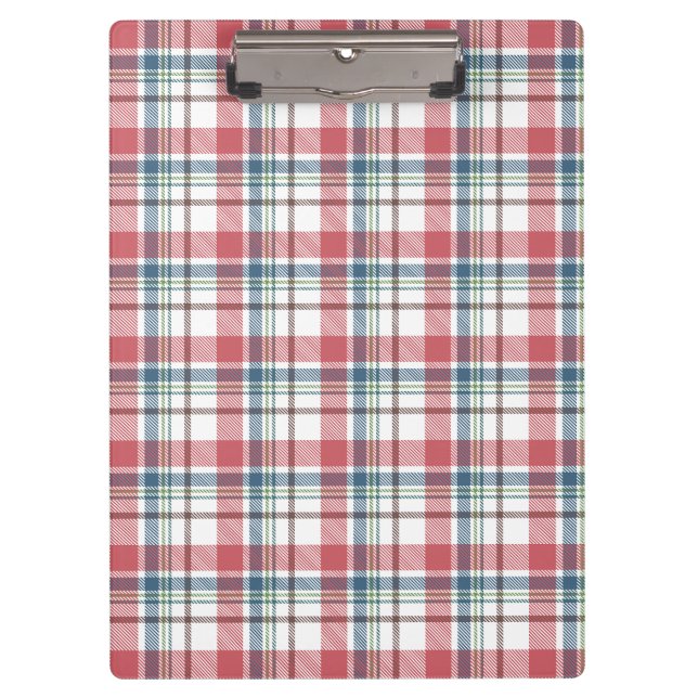 Classic Plaid Pattern Clipboard (Front)