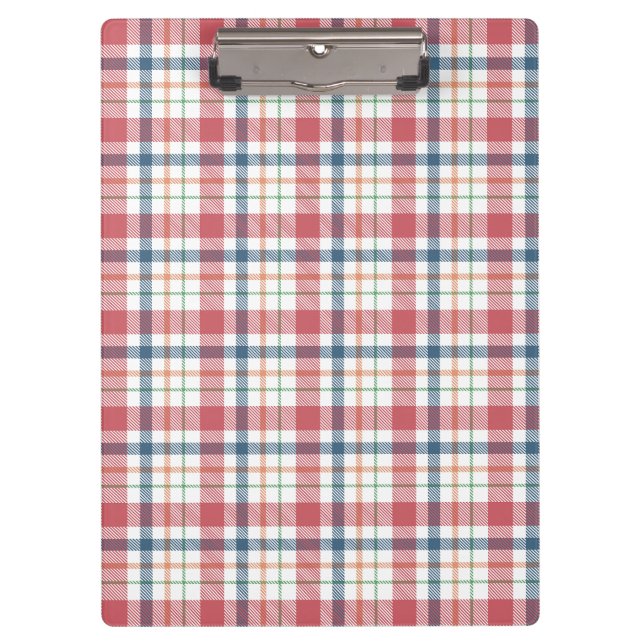 Classic Plaid Pattern Clipboard (Front)
