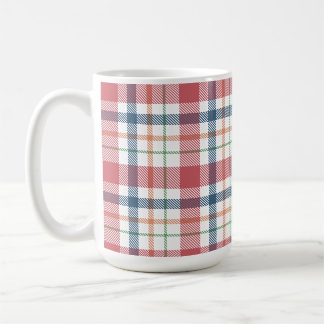 Classic Plaid Pattern Coffee Mug (Left)