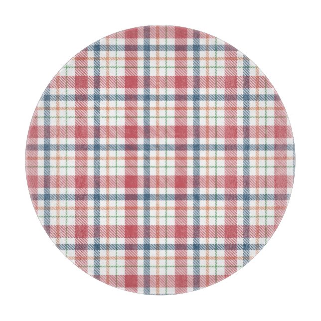 Classic Plaid Pattern Cutting Board (Front)