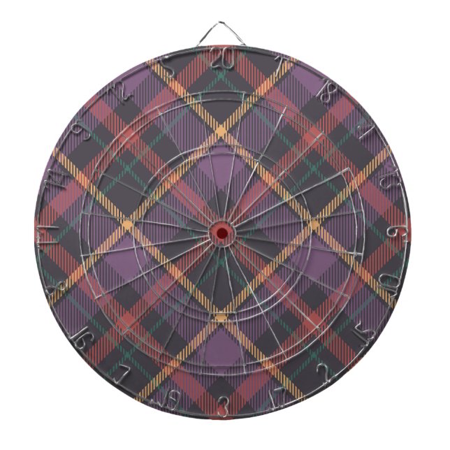 Classic Plaid Pattern Dartboard (Front)