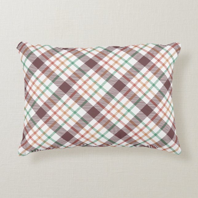 Classic Plaid Pattern Decorative Cushion (Front)