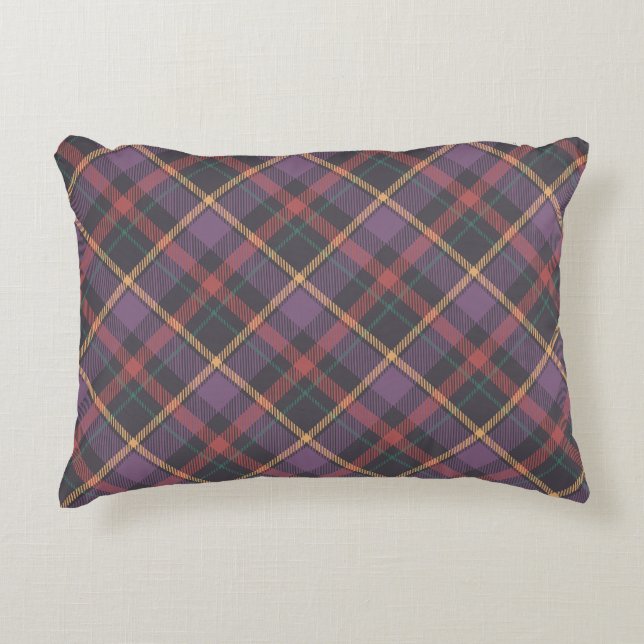 Classic Plaid Pattern Decorative Cushion (Front)