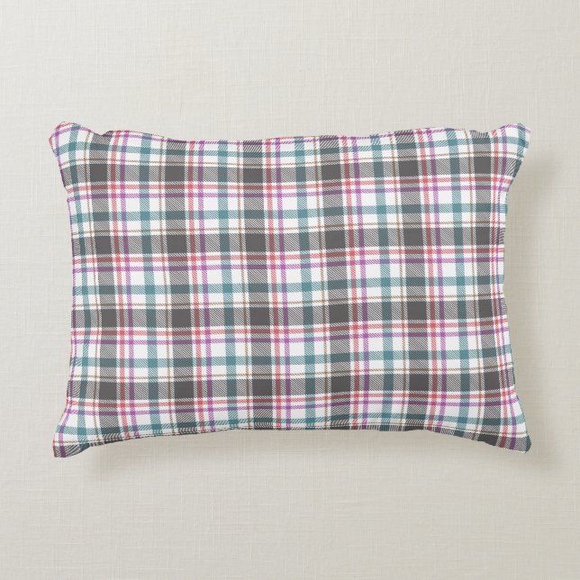 Classic Plaid Pattern Decorative Cushion (Front)
