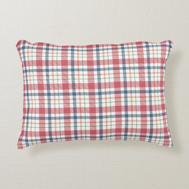 Classic Plaid Pattern Decorative Cushion (Front)