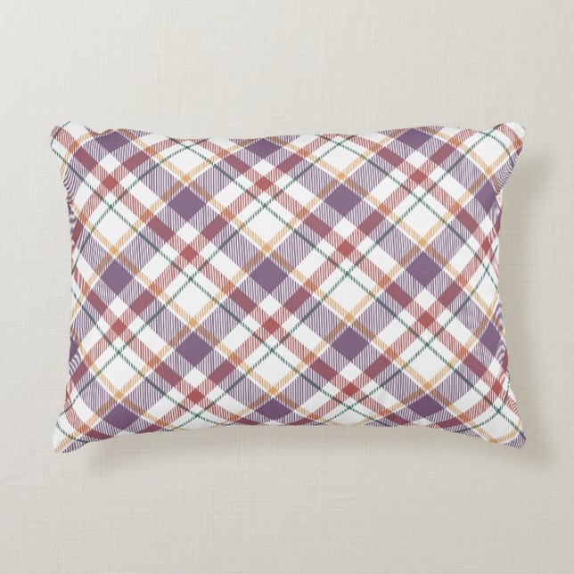 Classic Plaid Pattern Decorative Cushion (Front)