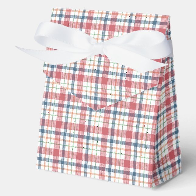 Classic Plaid Pattern Favour Box (Front)