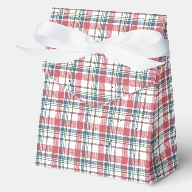 Classic Plaid Pattern Favour Box (Front)