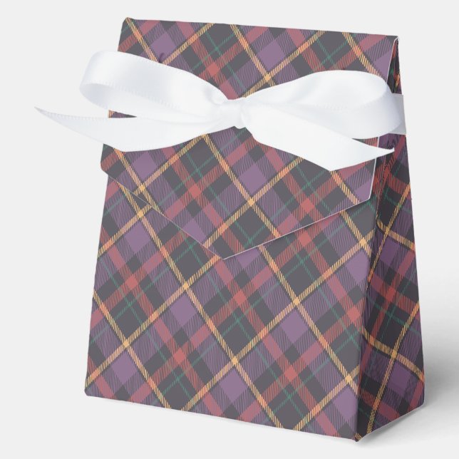 Classic Plaid Pattern Favour Box (Front)