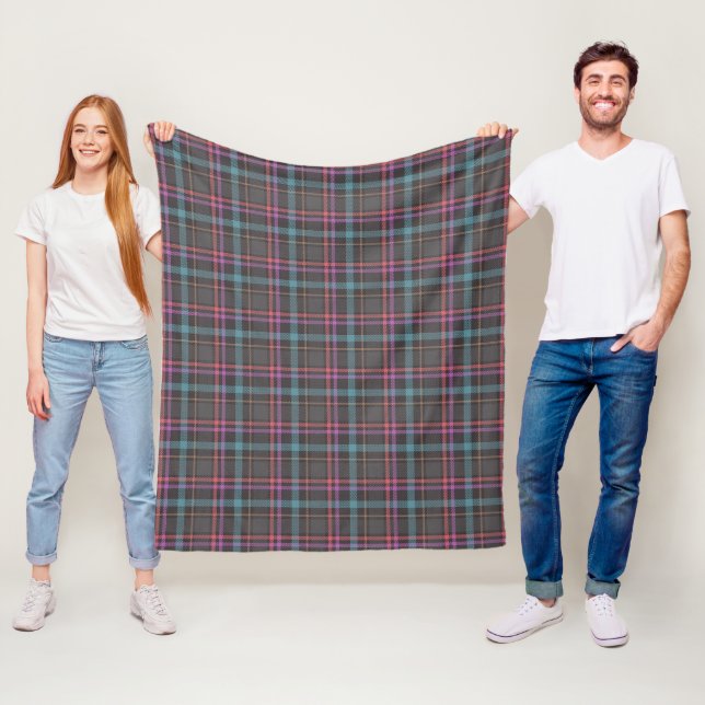 Classic Plaid Pattern Fleece Blanket (In Situ)