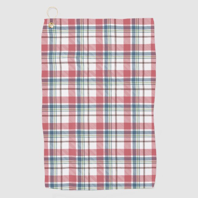 Classic Plaid Pattern Golf Towel (Front)