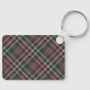 Classic Plaid Pattern Key Ring