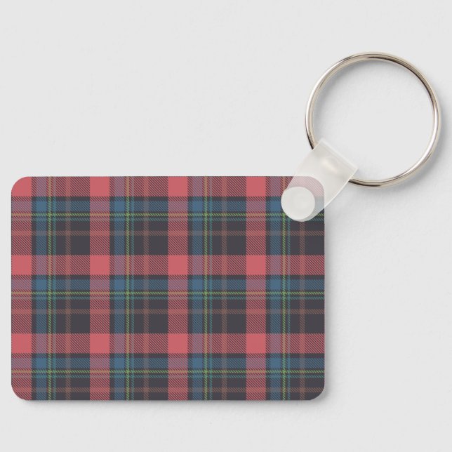 Classic Plaid Pattern Key Ring (Front)